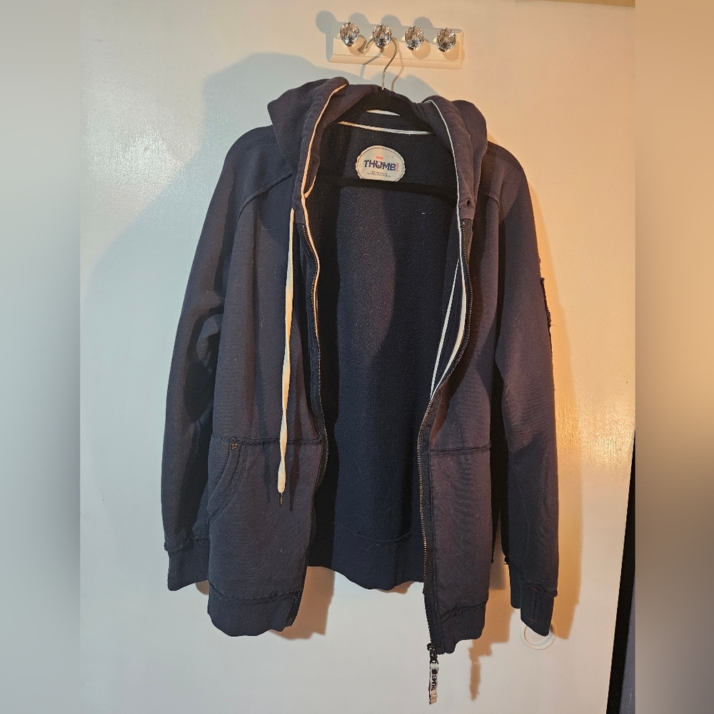 Thumb! Zipup hoodie 3x Navy